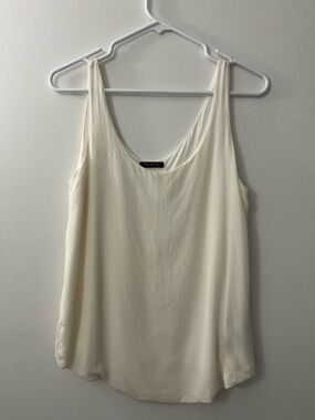 Massimo Dutti Cream Sleeveless Scoop Neck Camisole